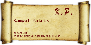 Kampel Patrik névjegykártya